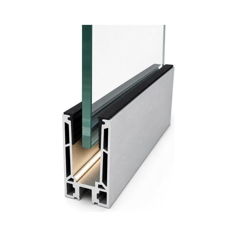 Glass Railing Base Shoe with Lighting Recess