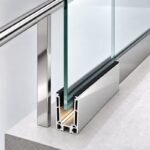 Reflective Silver Glass Railing Base Shoe with Lighting Recess