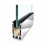 Reflective Silver Glass Railing Base Shoe with Lighting Recess