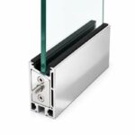 Reflective Silver Glass Railing Base Shoe with Lighting Recess