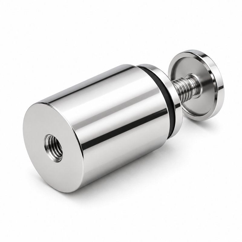 Reflective Silver Female-thread Glass Mounting Adapter