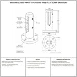 Round-base Glass Spigot with Rectangular Pads