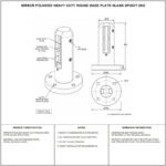 Matte Silver Round-base Glass Spigot with Rectangular Pads