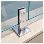 Reflective Silver Two-screw Square-base Glass Spigot