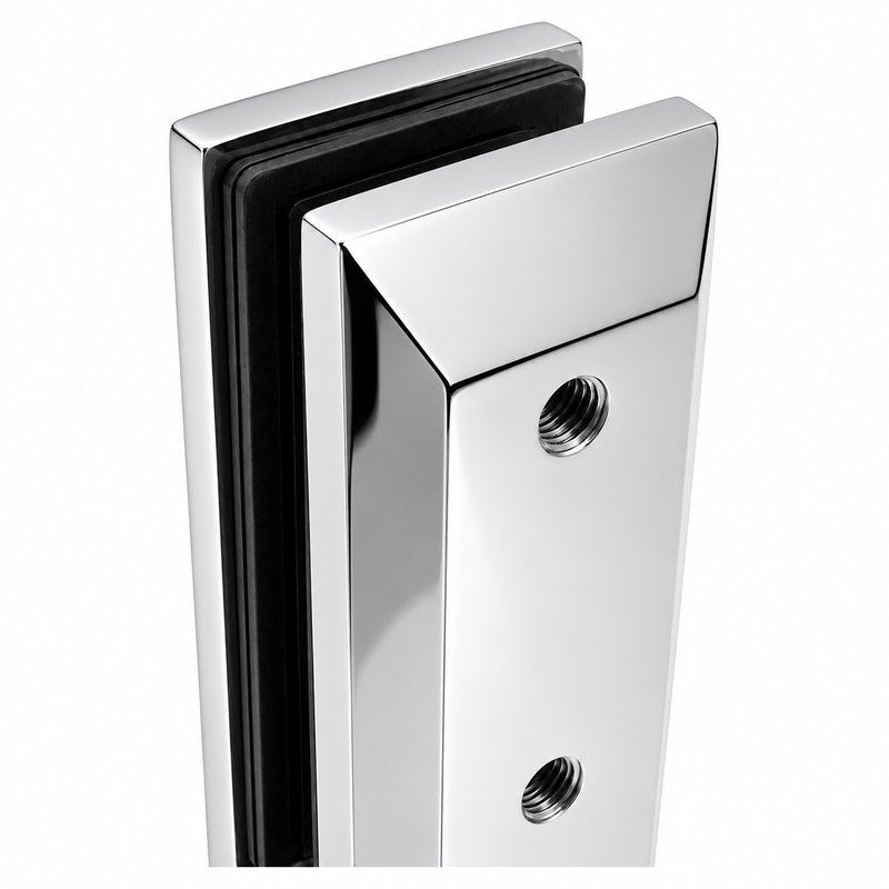 Reflective Silver Two-screw Square-base Glass Spigot