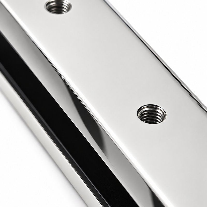 Reflective Silver Two-screw Square-base Glass Spigot