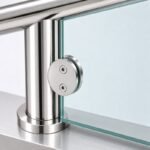 Reflective Silver Two-screw Round Glass Clamp