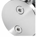 Reflective Silver Two-screw Round Glass Clamp