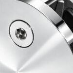 Reflective Silver Two-screw Round Glass Clamp