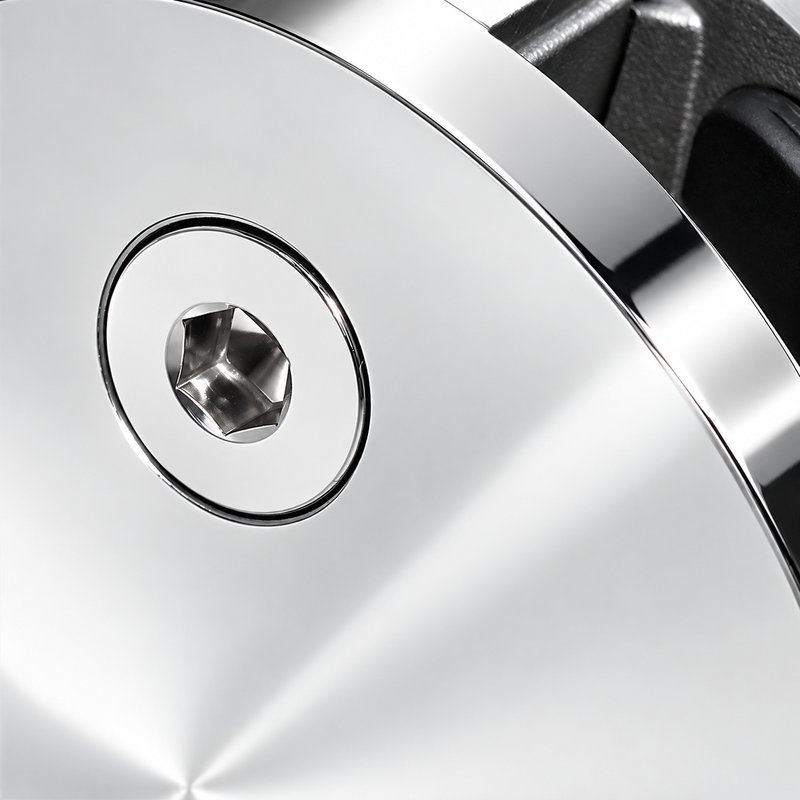 Reflective Silver Two-screw Round Glass Clamp