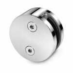 Reflective Silver Two-screw Round Glass Clamp