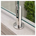 Reflective Silver Round-base Glass Spigot with Circular Pads
