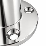 Reflective Silver Round-base Glass Spigot with Circular Pads