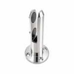 Reflective Silver Round-base Glass Spigot with Circular Pads