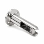 Reflective Silver Round-base Glass Spigot with Circular Pads