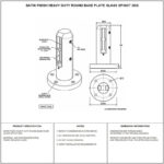 Reflective Silver Round-base Glass Spigot with Circular Pads