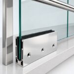Reflective Silver Side-fixing Glass Railing Base Shoe