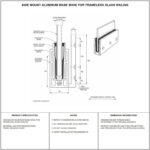 Reflective Silver Side-fixing Glass Railing Base Shoe