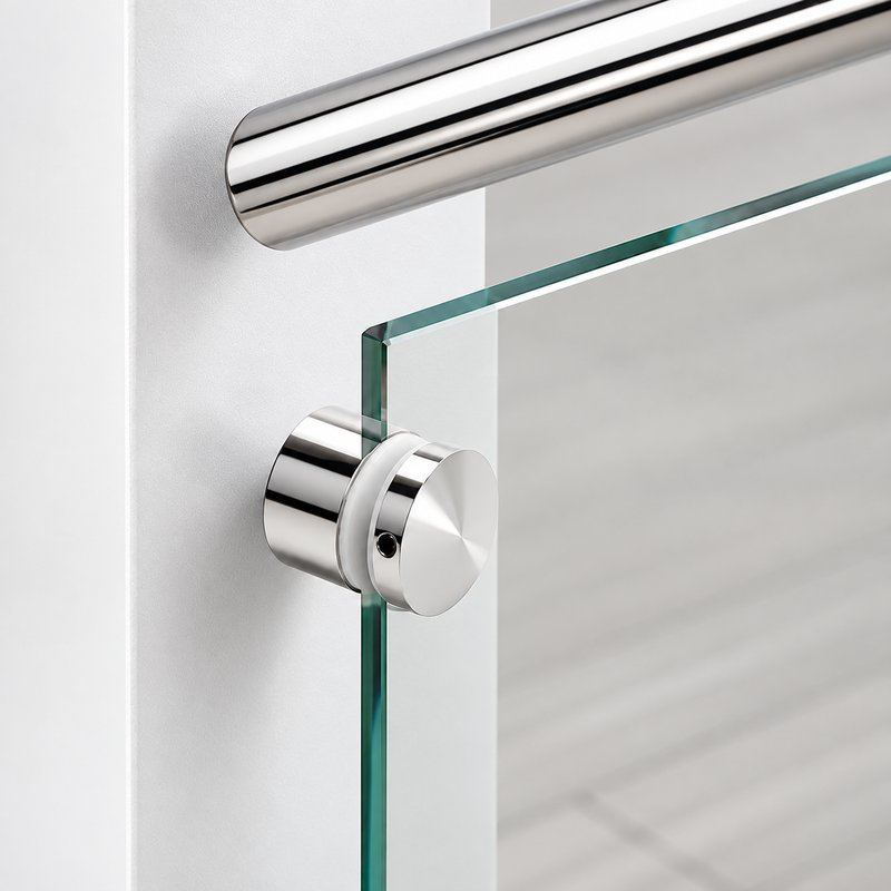Reflective Silver Slim-cap Glass Standoff