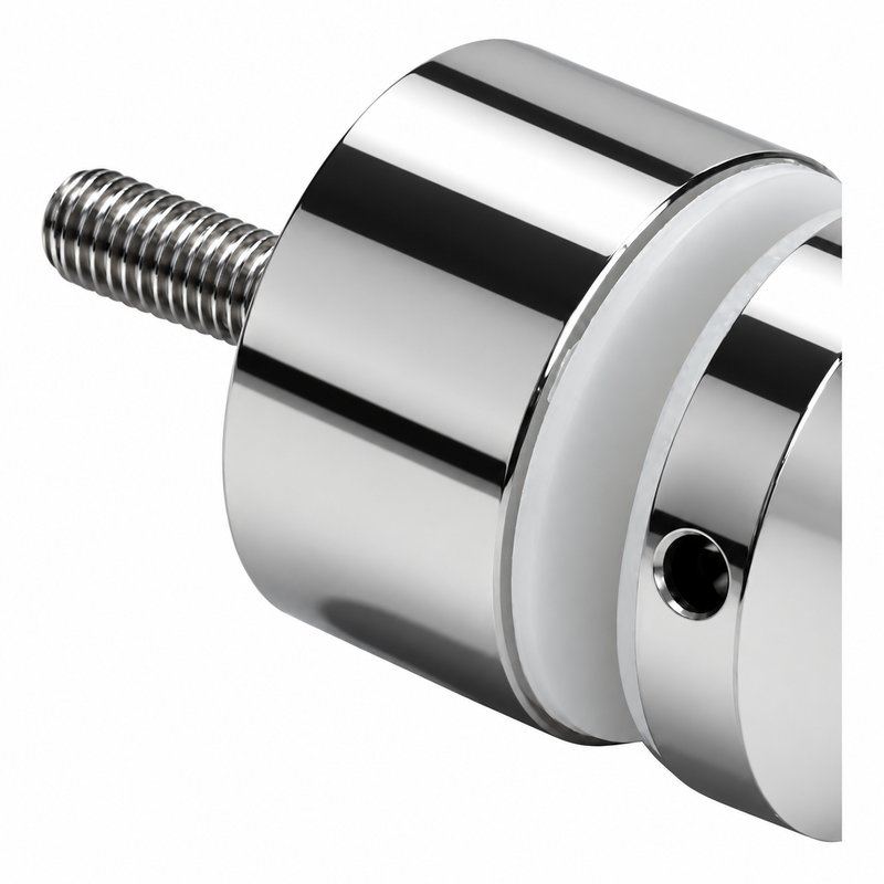 Reflective Silver Slim-cap Glass Standoff