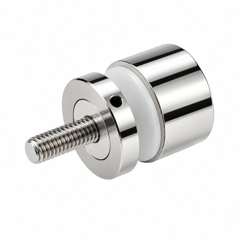 Reflective Silver Slim-cap Glass Standoff