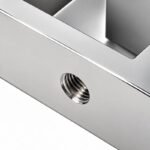 Reflective Silver Cross-shaped Glass Connector Clamp
