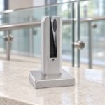 Matte Silver Pressure-pad Square-base Glass Spigot