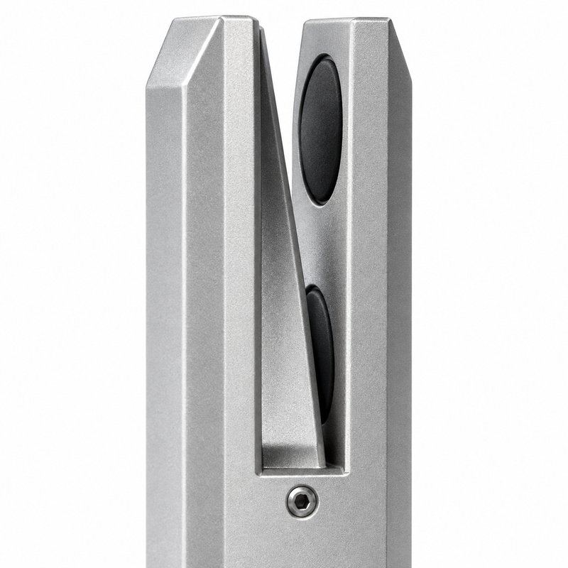 Matte Silver Pressure-pad Square-base Glass Spigot