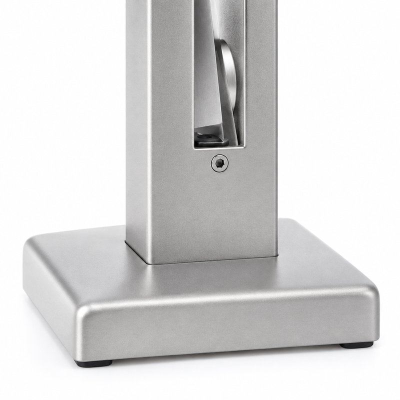Matte Silver Pressure-pad Square-base Glass Spigot