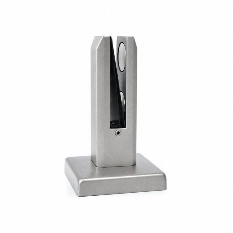 Matte Silver Pressure-pad Square-base Glass Spigot