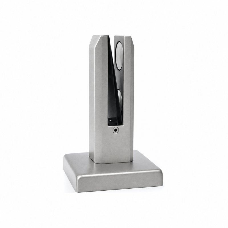 Matte Silver Pressure-pad Square-base Glass Spigot