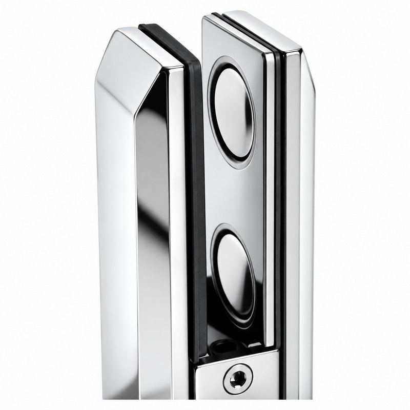 Reflective Silver Pressure-pad Square-base Glass Spigot
