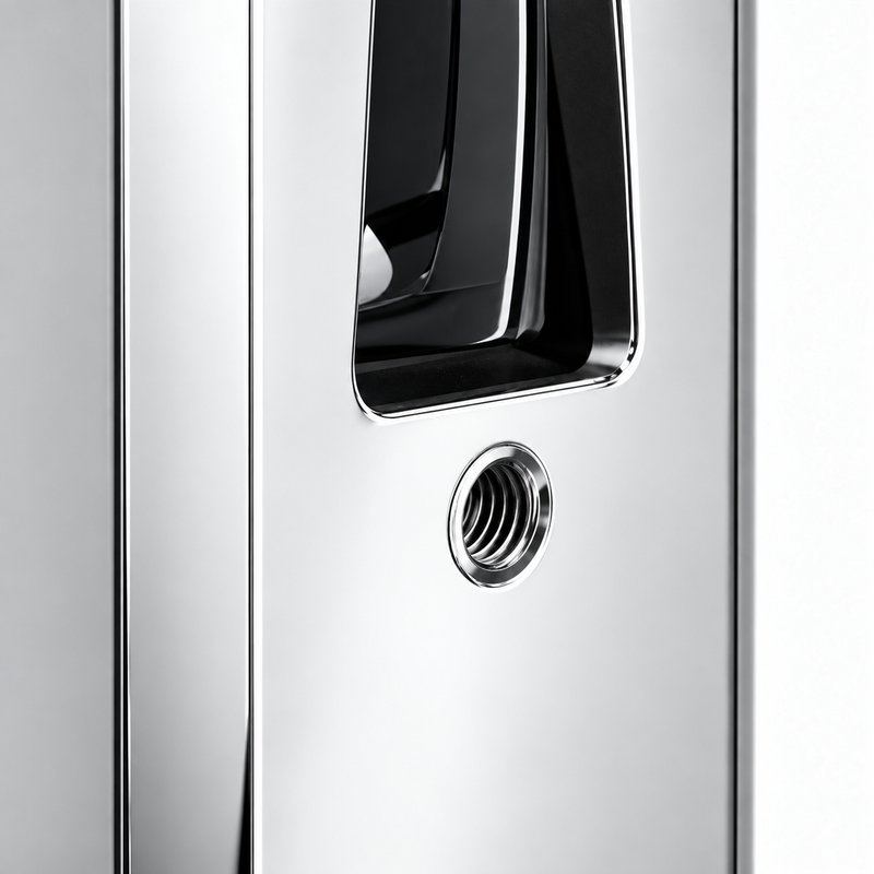 Reflective Silver Pressure-pad Square-base Glass Spigot