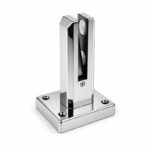 Reflective Silver Pressure-pad Square-base Glass Spigot