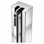 Reflective Silver Slotted Mini Glass Railing Post