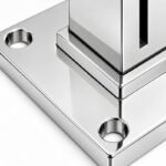Reflective Silver Slotted Mini Glass Railing Post