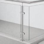 Round Corner Glass Railing Post