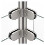 Round Corner Glass Railing Post