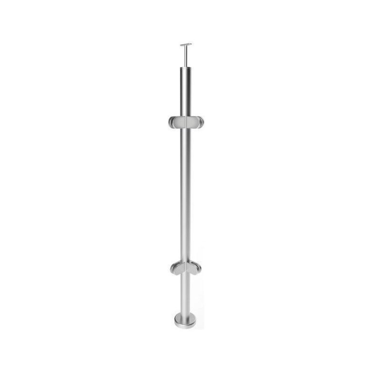 Round Corner Glass Railing Post