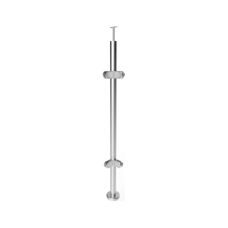 Round Corner Glass Railing Post