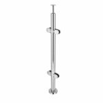 Reflective Silver Round Corner Glass Railing Post