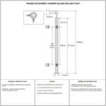 Reflective Silver Round Corner Glass Railing Post