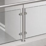 Round Inline Glass Railing Post