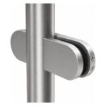 Round Inline Glass Railing Post