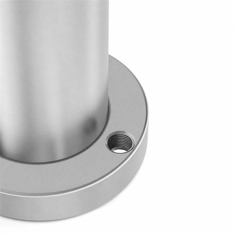 Round Inline Glass Railing Post