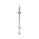 Round Inline Glass Railing Post
