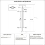 Round Inline Glass Railing Post