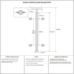 Reflective Silver Round Inline Glass Railing Post