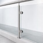 Round End Glass Railing Post