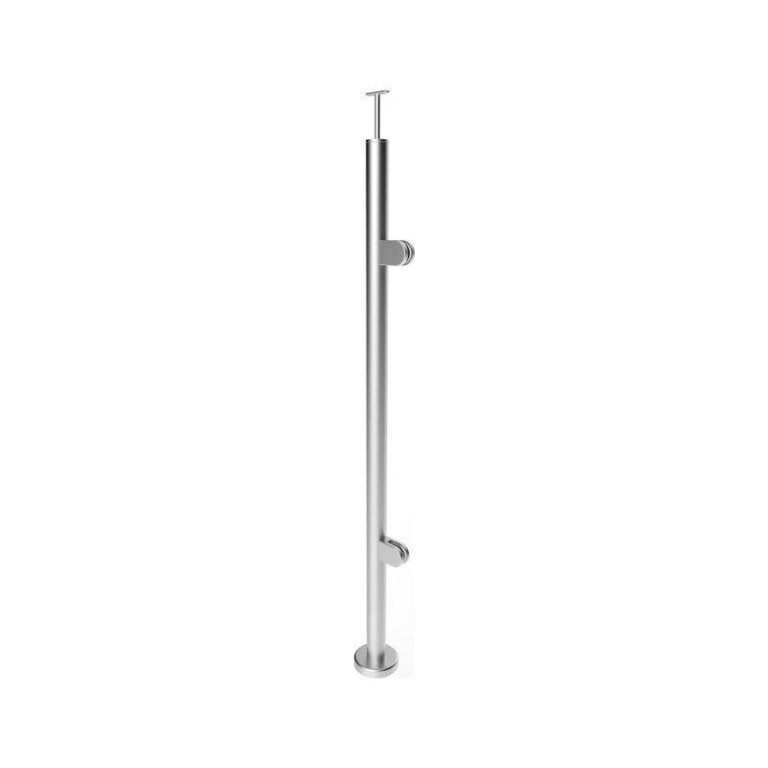 Round End Glass Railing Post